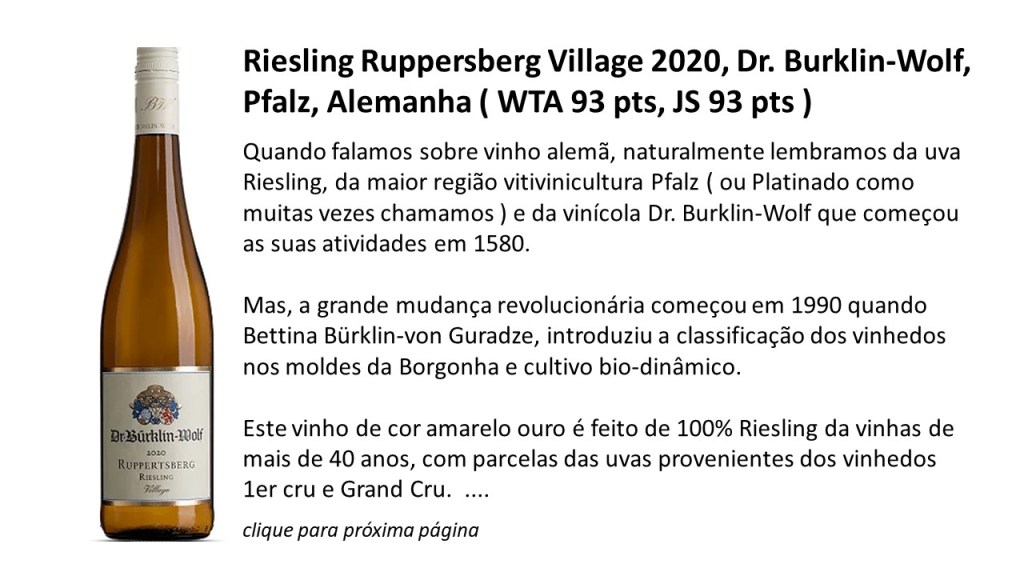 Riesling Ruppersberg Village 2020, Dr.&nbsp;Burklin-Wolf